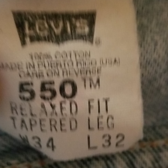 Levi's 550 zipper fly. Size W34 L23 - Picture 5 of 8
